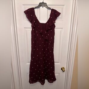 A Pea in the Pod Purple/Maroon Floral Maternity Dress Size Small New With Tags